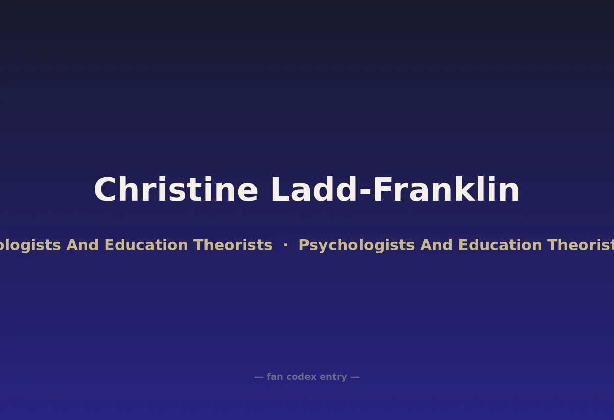 Christine Ladd-Franklin